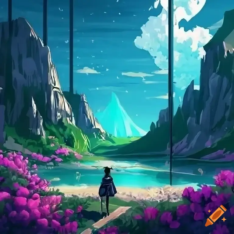 Dunia fantasi yang memukau dalam anime Pemandangan dunia fantasi dalam anime isekai